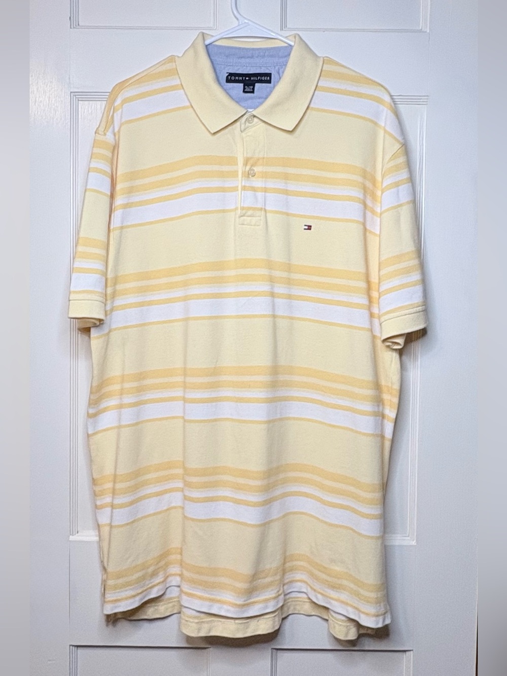 Tommy Hilfiger Men's Yellow Striped Polo